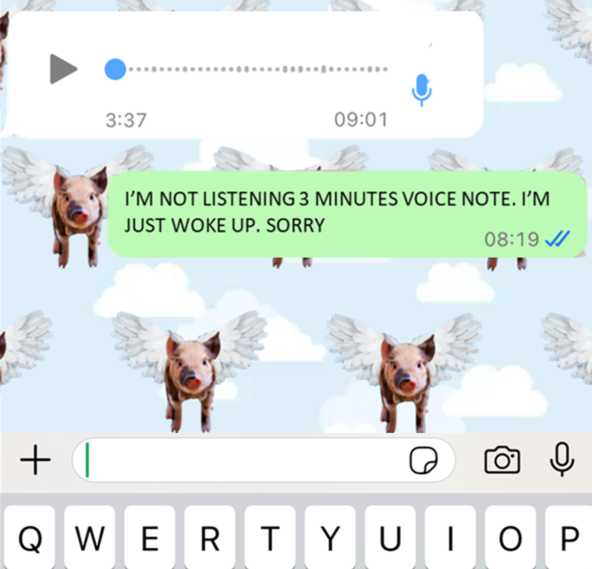 MOODOF I'M NOT LISTENING 3 MINUTES VOICE MESAGE